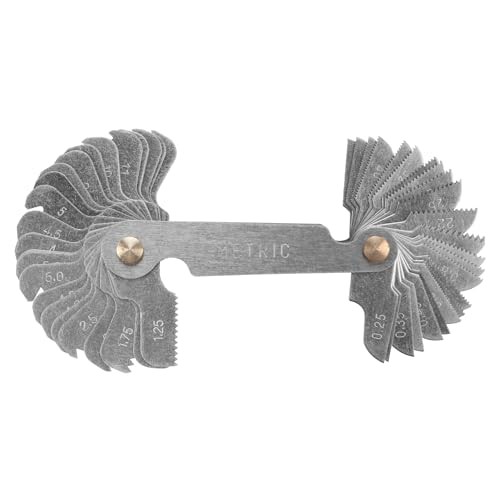 W8655 Combination Thread Pitch Gauge - Standard and Metric, 60 Degree Angle,