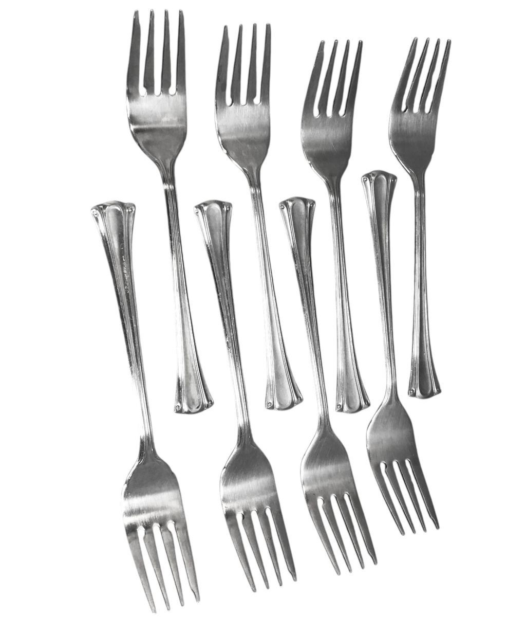 Lot/8 Oneida Northland Salad Forks Gabrielle Pattern Stainless 6 1/2"