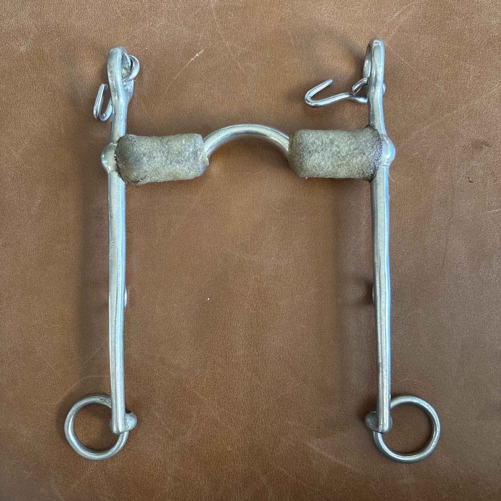 Low port Weymouth curb bit 5” w/curb Hooks