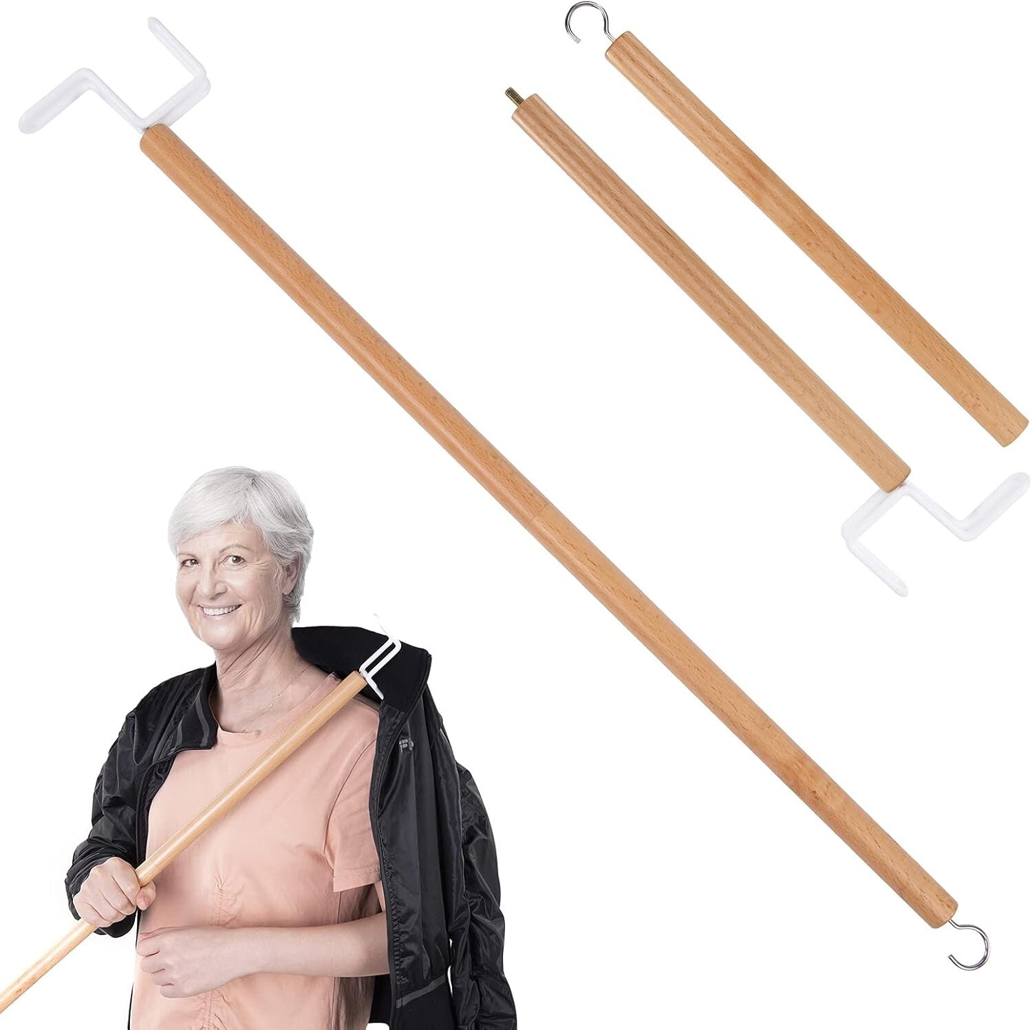 27"  Dressing Stick Sock Remover Tool Independent Living Aid Dressing Aids