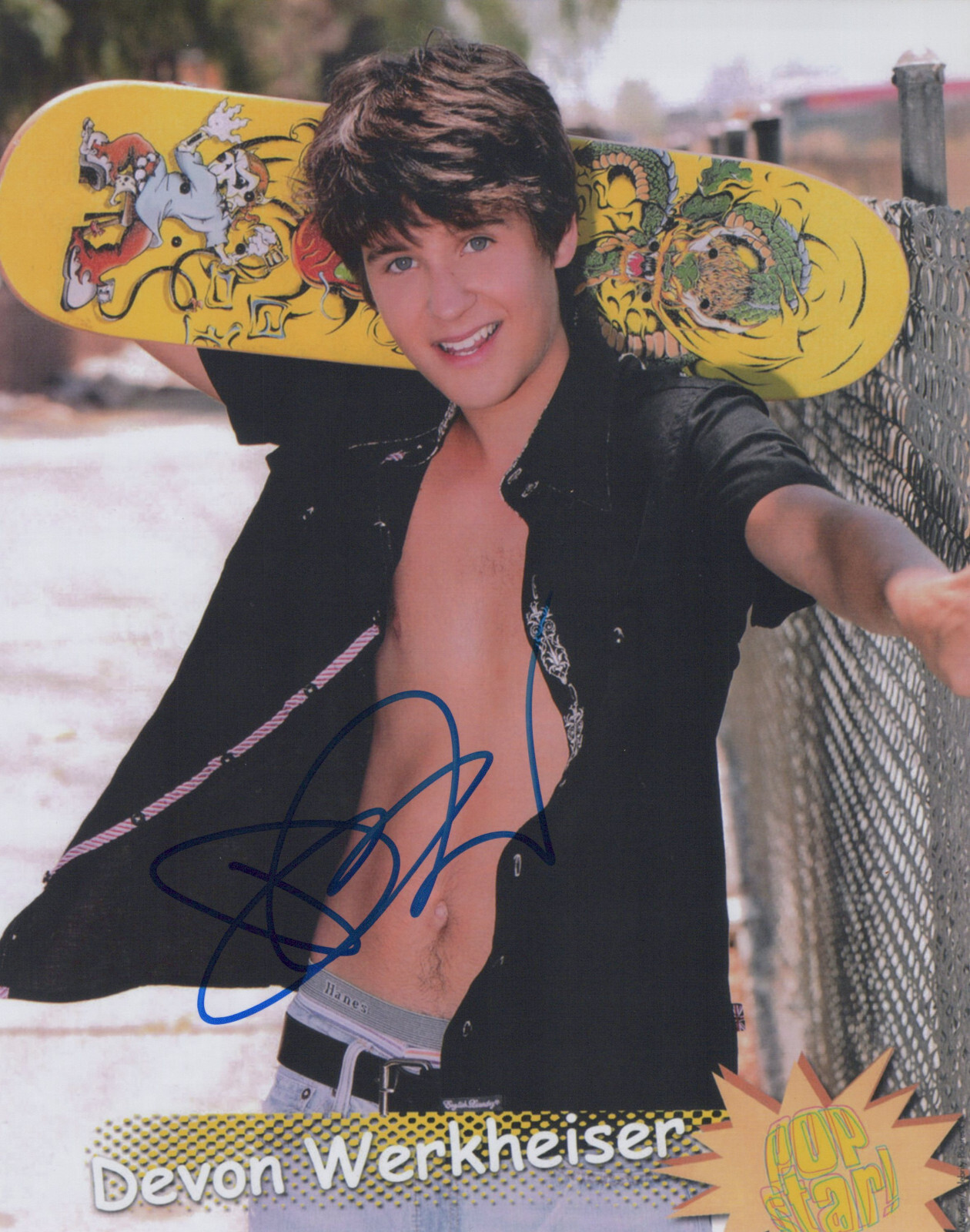 Devon Werkheiser shirtless signed 8x10 photo