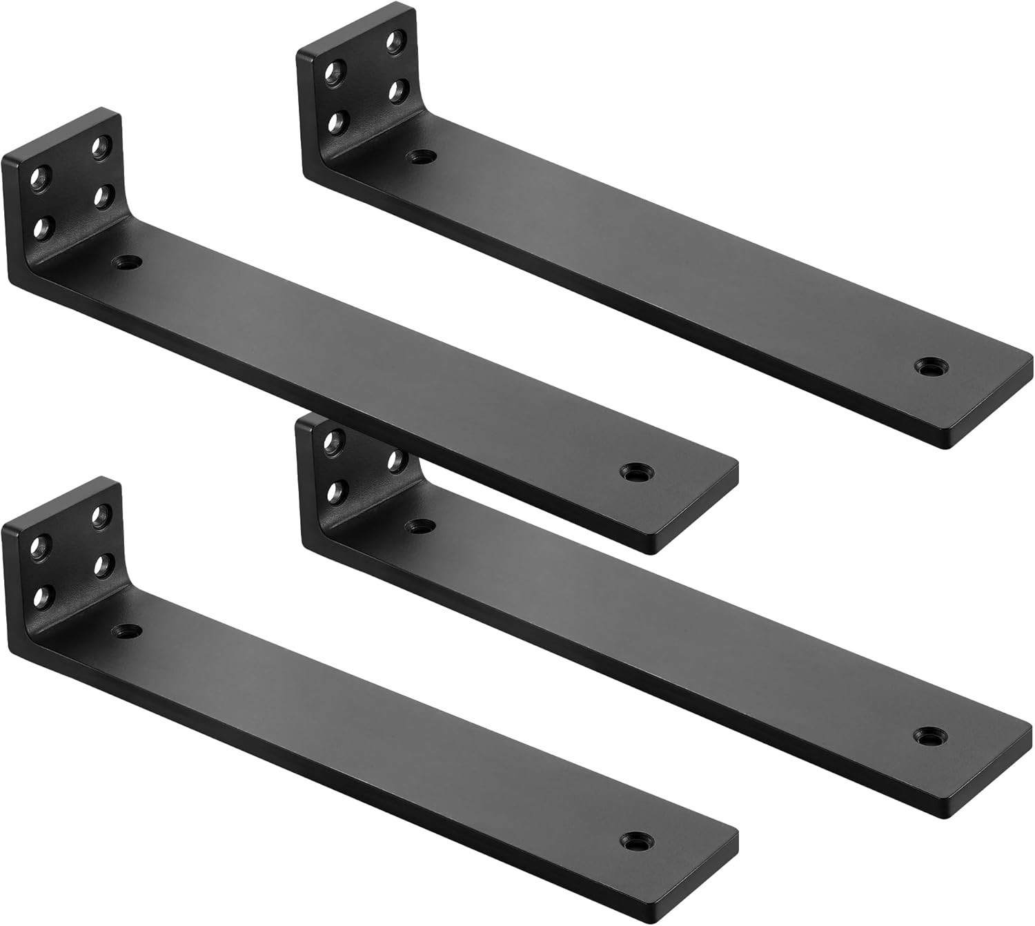 Floating Shelf Brackets 8 inch, Heavy Duty Wall 4 8Inch, Black