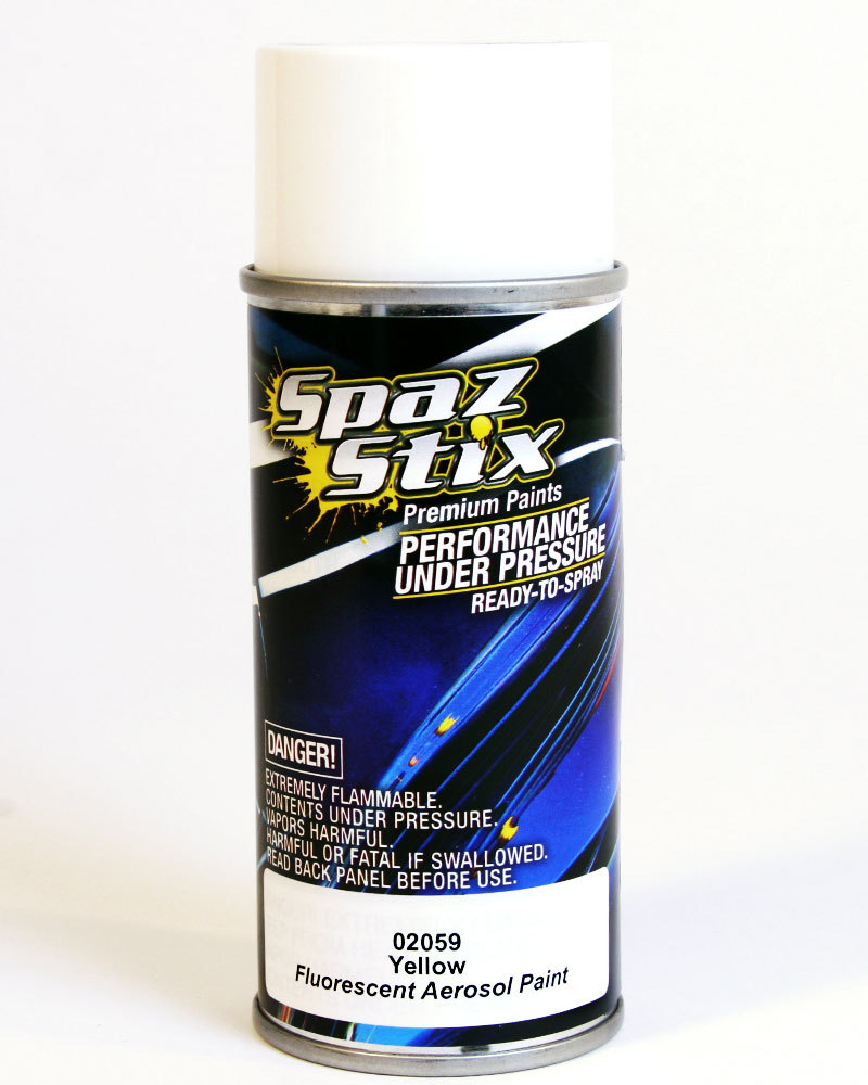 Spaz Stix 02059 Yellow Fluorescent Aerosol Paint 3.5oz