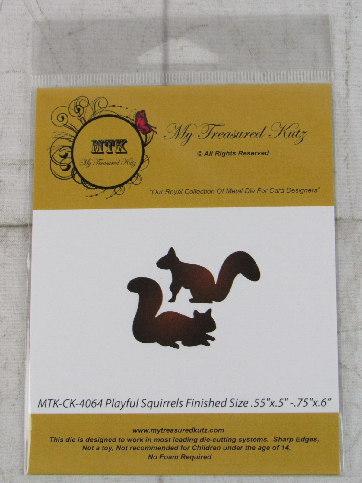 My Treasured Kutz, Metal Die, Playful Squirrels, MTK-CK-4064
