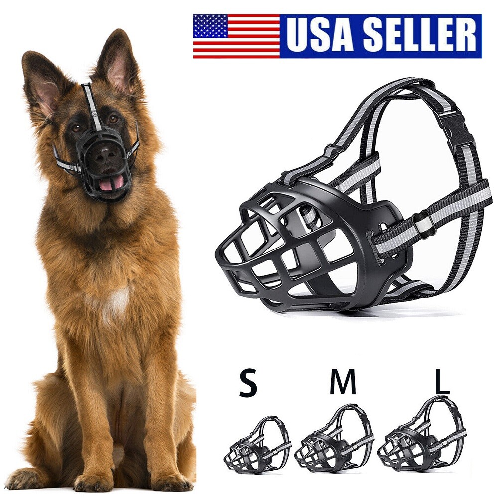 Adjustable Dog Muzzle Soft Silicone Breathable Strong Basket Dogs Mouth Muzzles