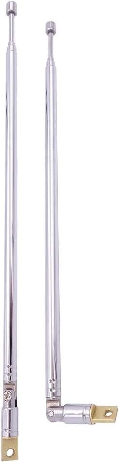 FM Radio Antenna, 2-Pack Telescopic AM FM Radio Antenna Replacement Antenna