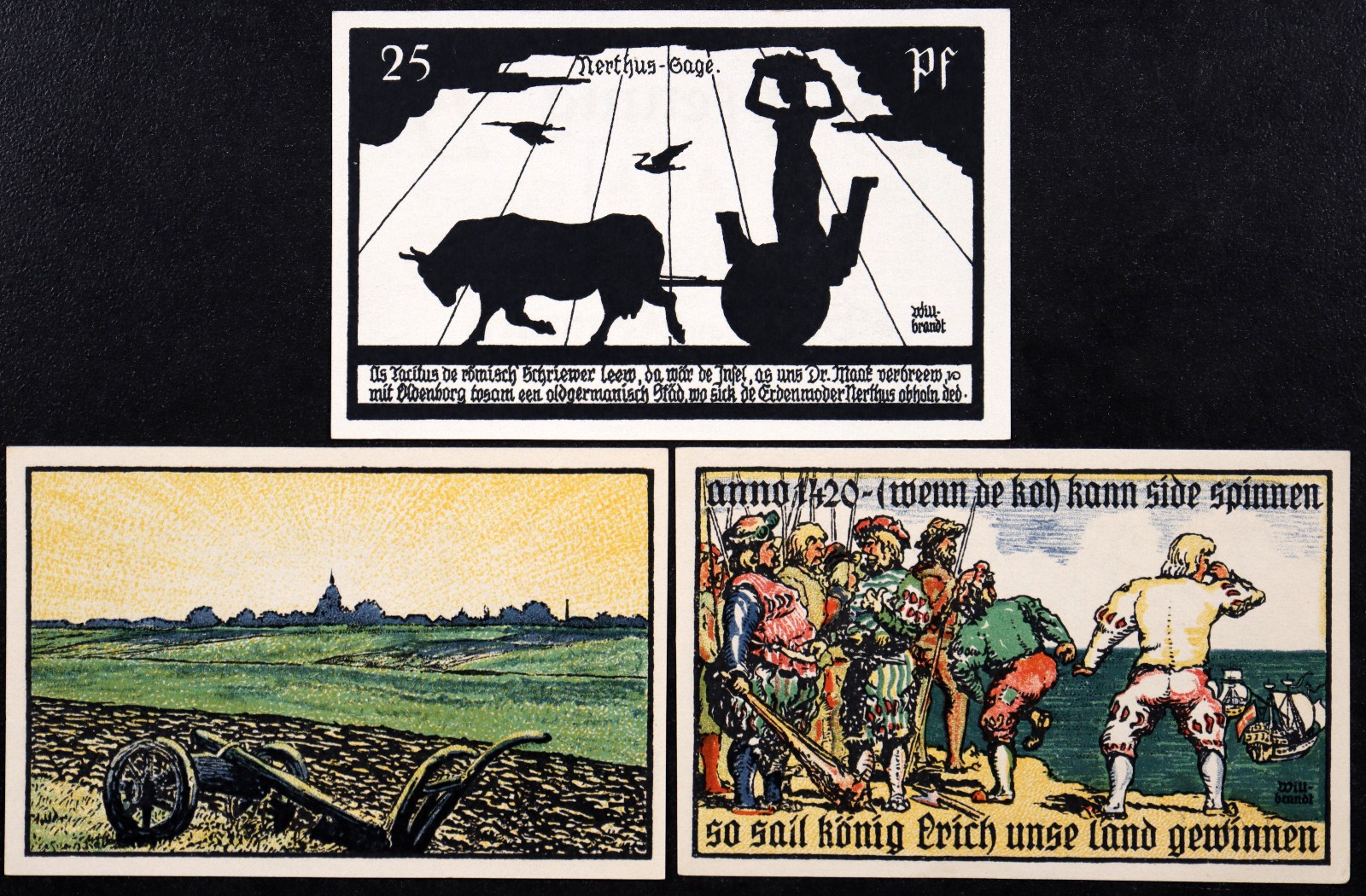 BURG on the Island FEHMARN 1921 "Taunting King Erich" Complete Series Notgeld