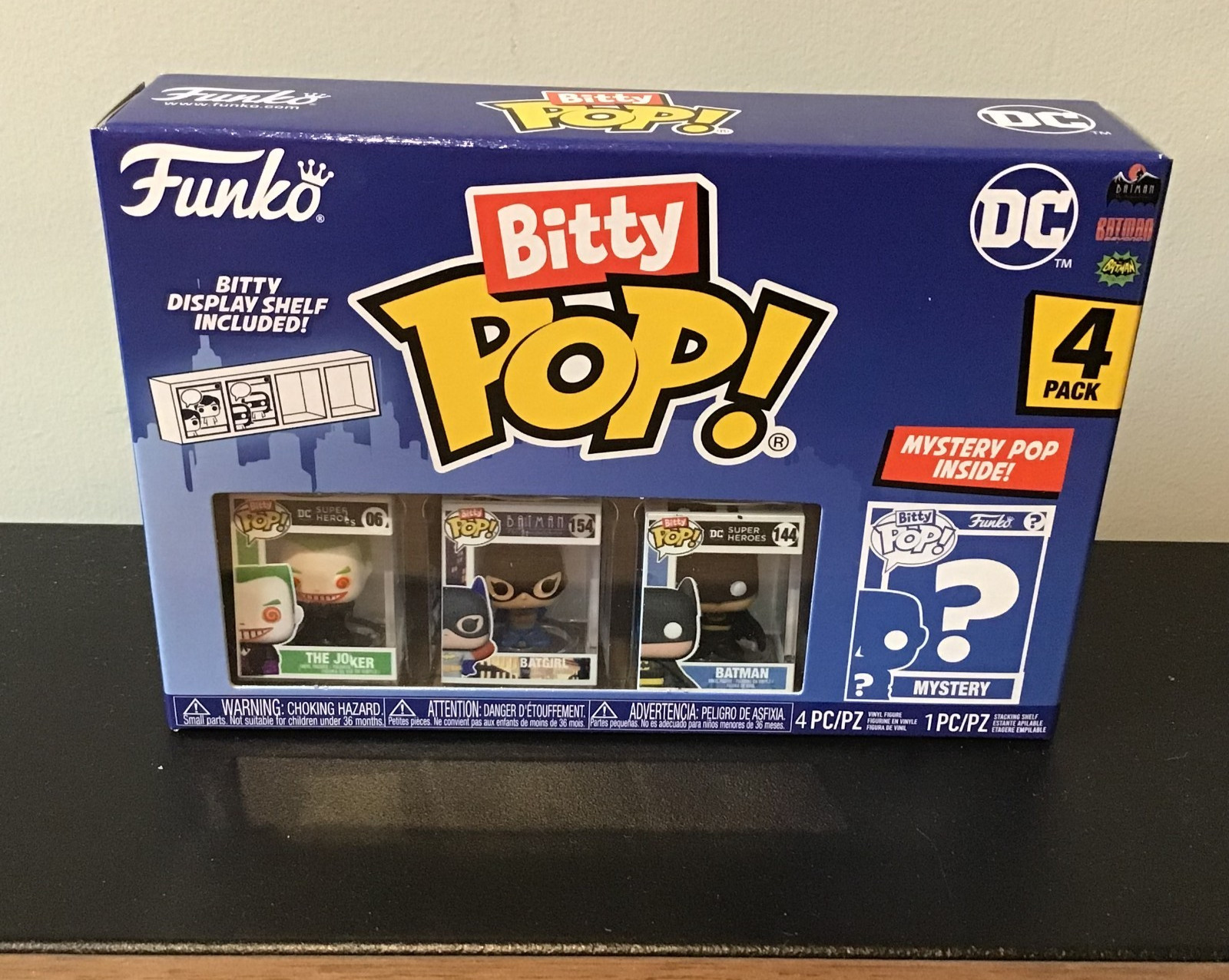 Funko Bitty Pop! The Joker Batgirl Batman Mini-Figure 4-Pack with Mystery Bitty