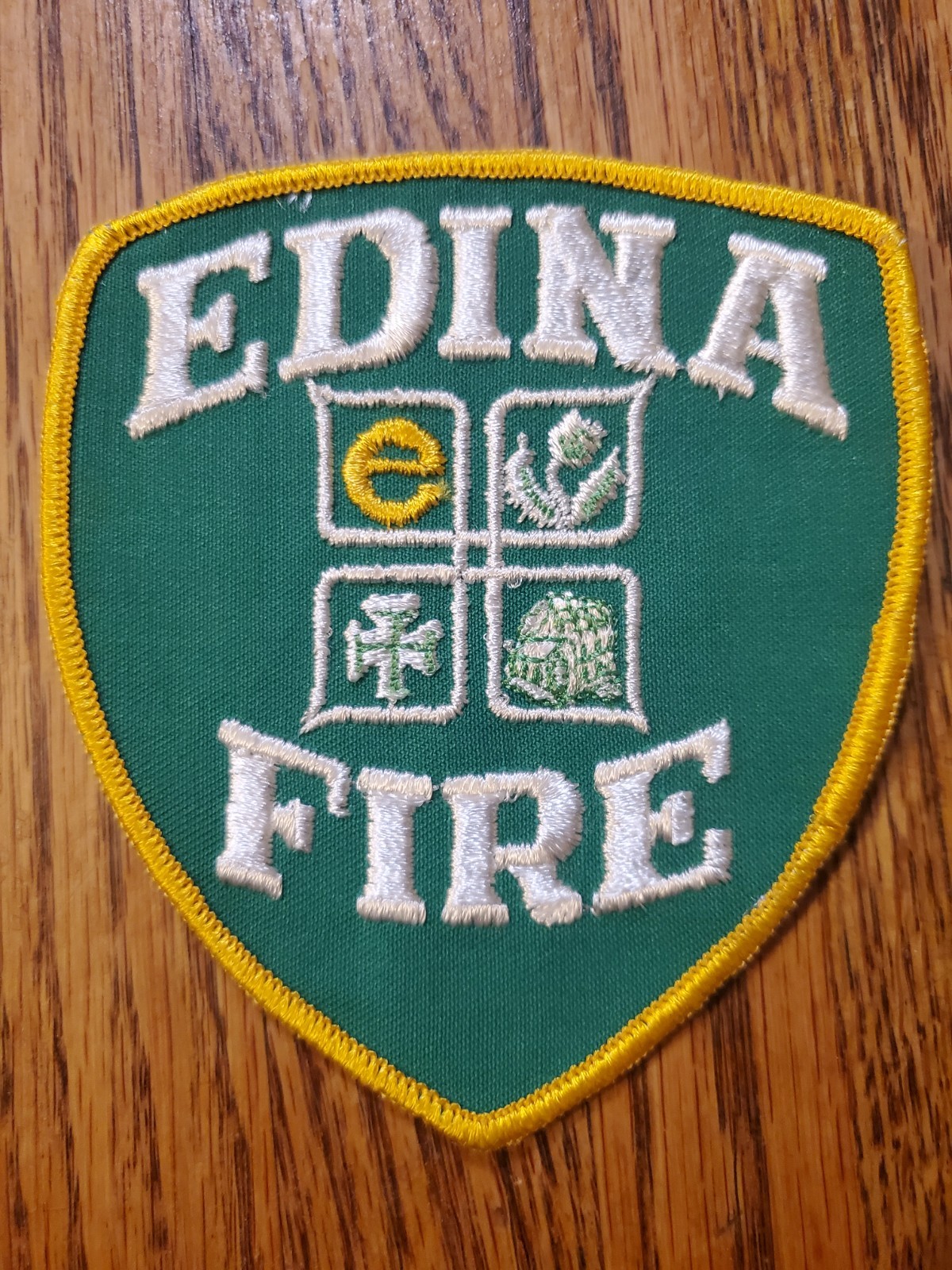 vintage uniform patch from the Edina Fire Department in Edina, Minnesota