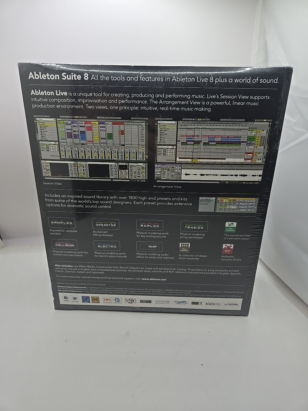 Ableton Suite 8 Live 8 Full Version OS Windows Sealed Free Shipping G1N