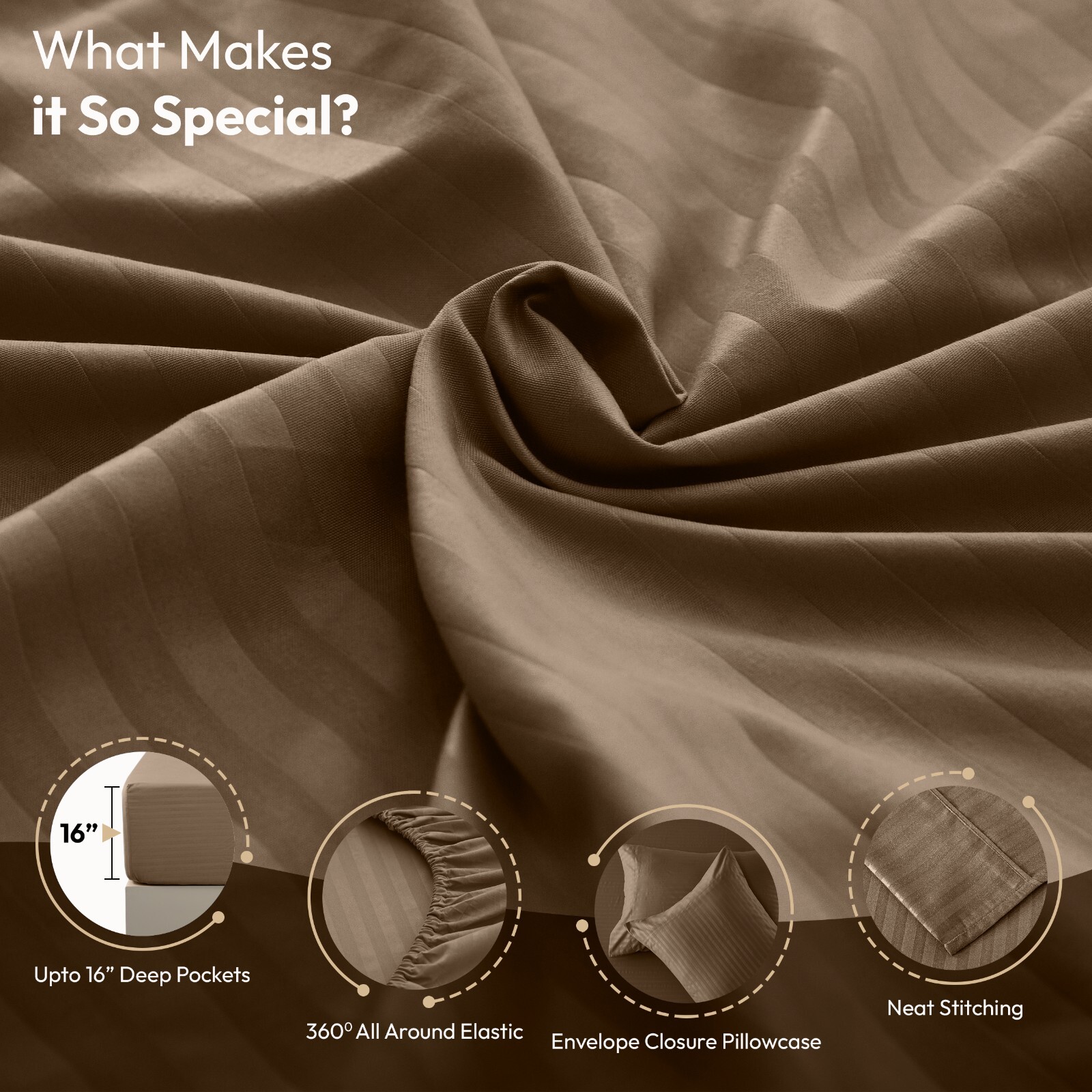 4x Piece Bed Sheet Set Hotel Luxury Ultra Soft Microfiber Deep Pocket Sheets Set