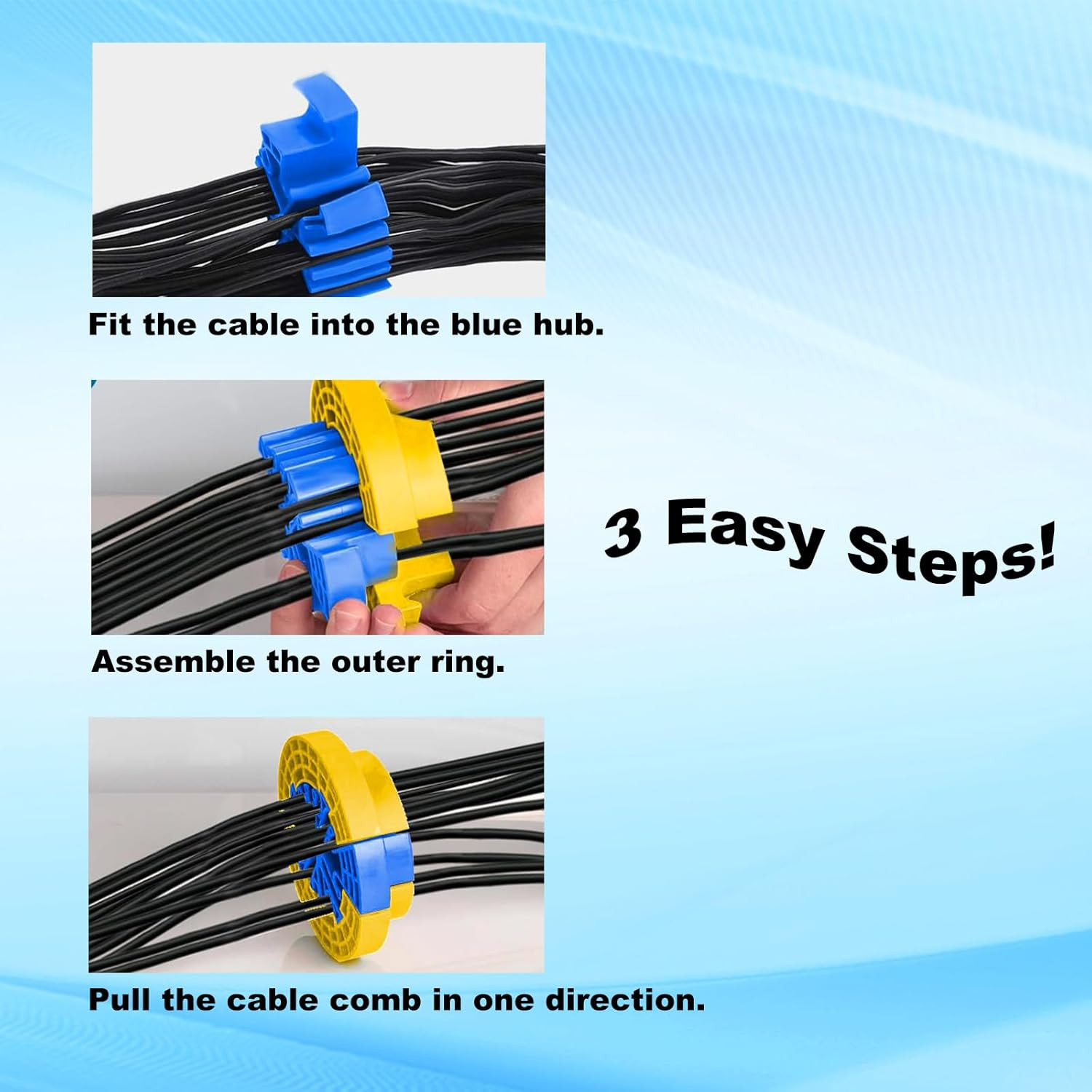 Network Cable Management Tool, Wire Comb, Category 5/6 Universal Cabling Cable M