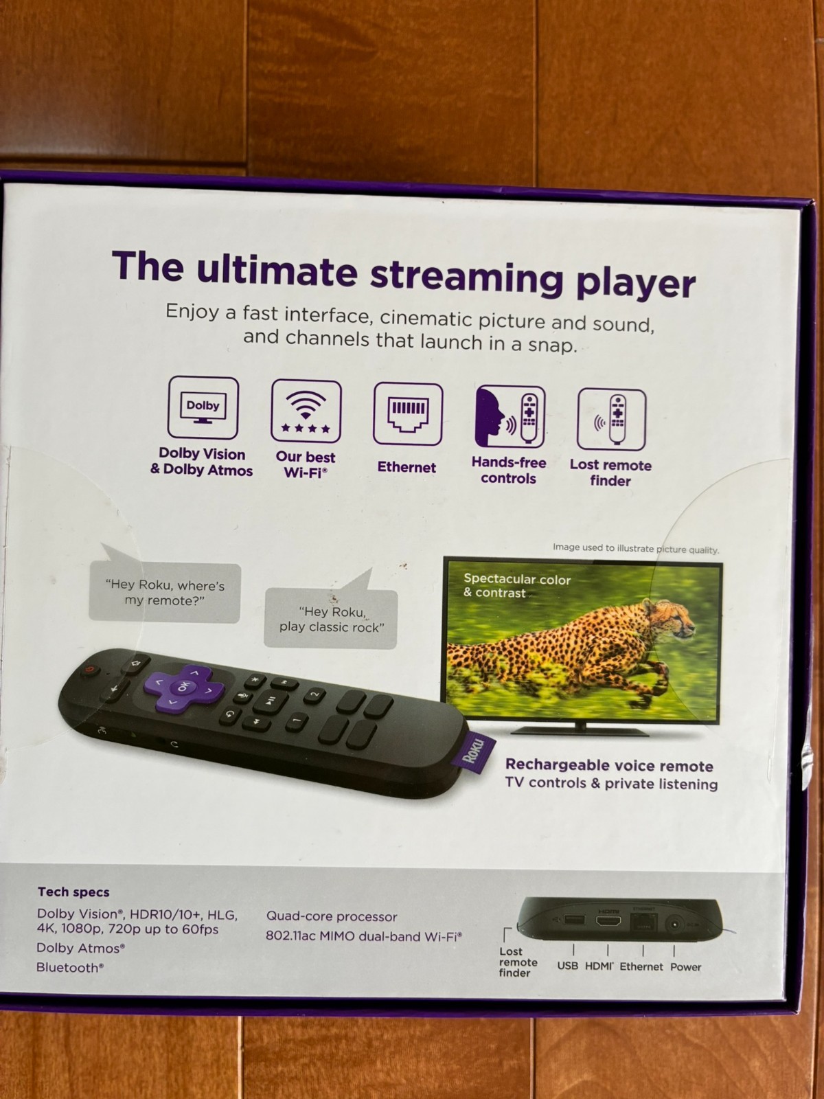 Roku Ultra 4K UHD Streaming Player with Voice Remote Pro