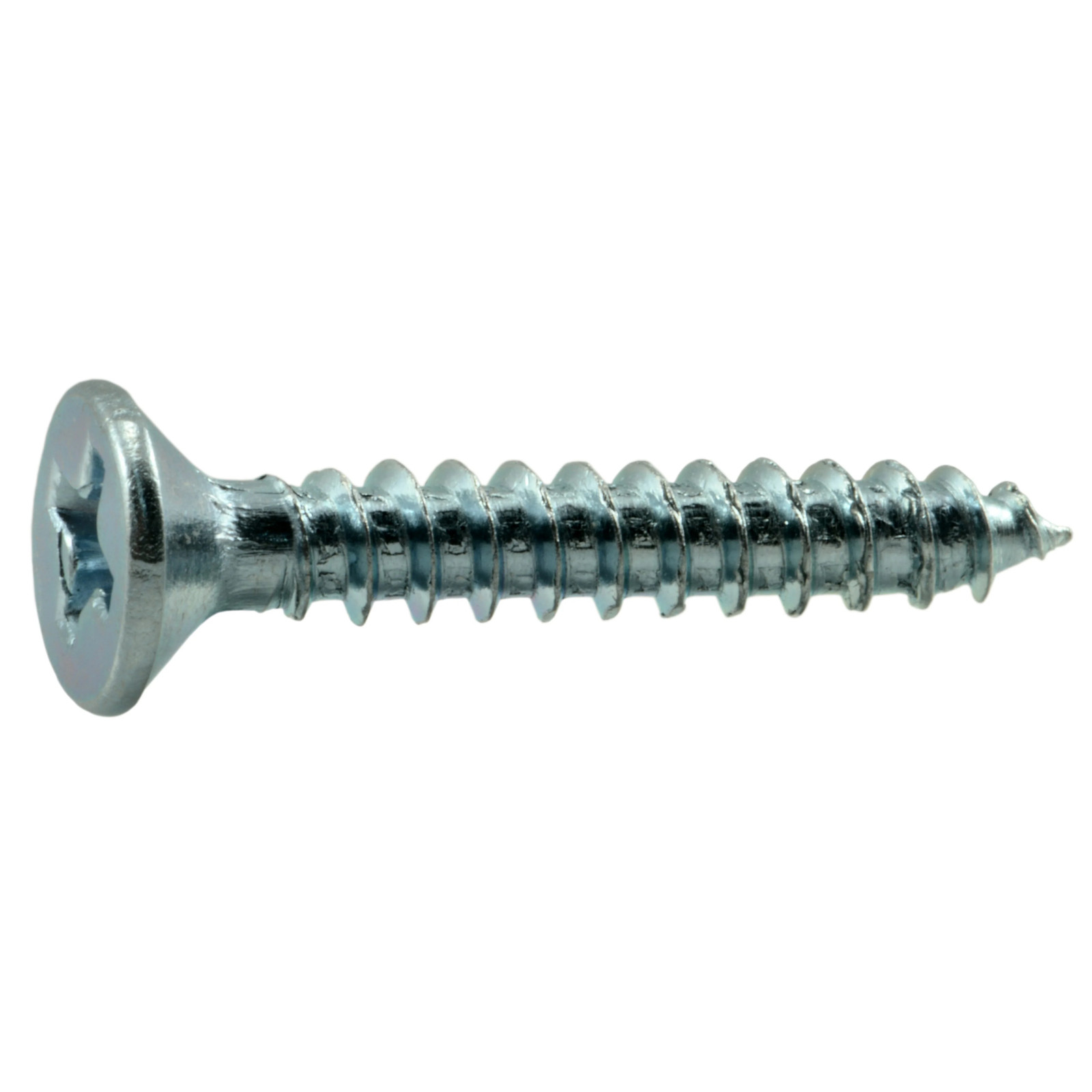 #6 x 7/8" Zinc Plated Steel Phillips Flat Head Wood Screws (100 pcs)