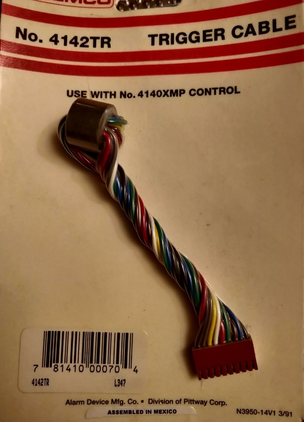 New Ademco Trigger Cable No. 4142TR for Use With No. 4140XMP Control