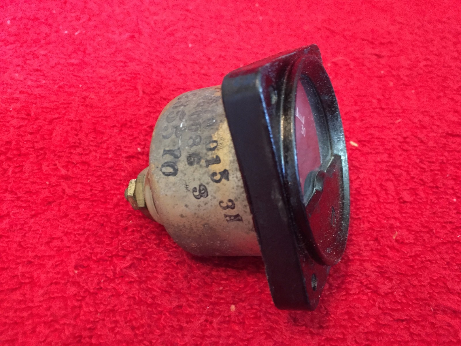 GARWIN 2 1/4" AMPS GAUGE INDICATOR P/N 22-870-015-3A BEECHCRAFT P/N 50-380086-3