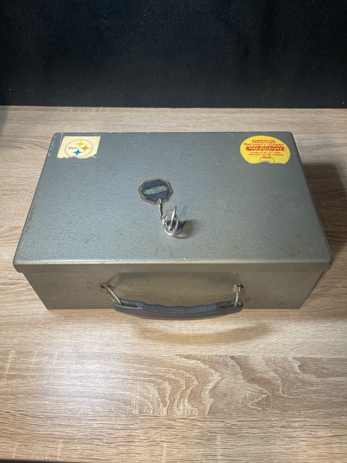 Vintage Rockaway Metal Keyed Lock Security Fire Cash Gun Safe Box w/ 1 KEY