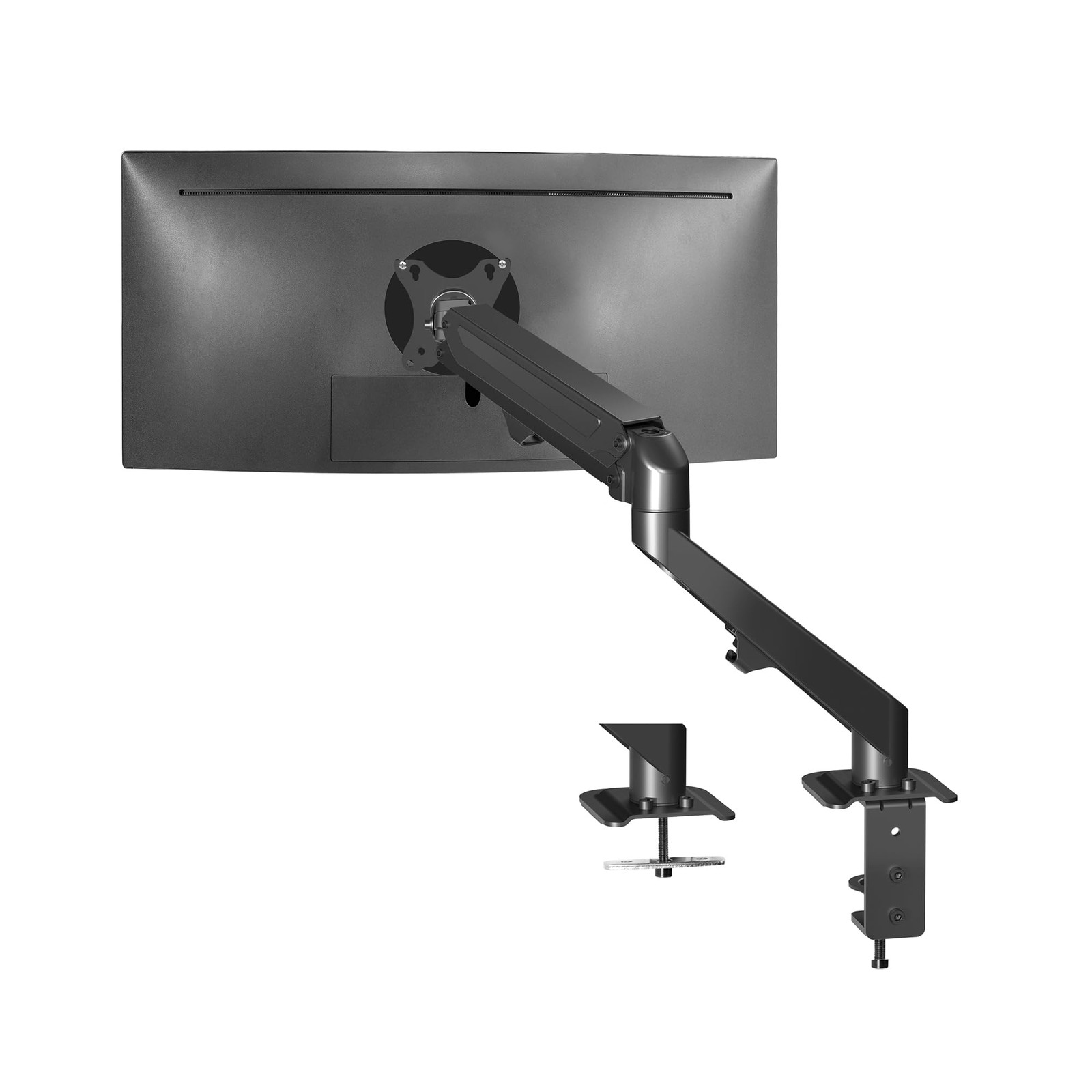 Heavy Duty Single Monitor Tension Arm for up to 27 inch Screens, Holds 14.3 l...