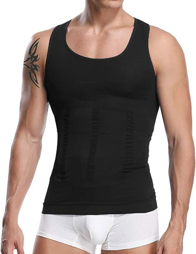 Men Slimming Vest Compression Shirt Gynecomastia Moobs Control Body Shaper Top