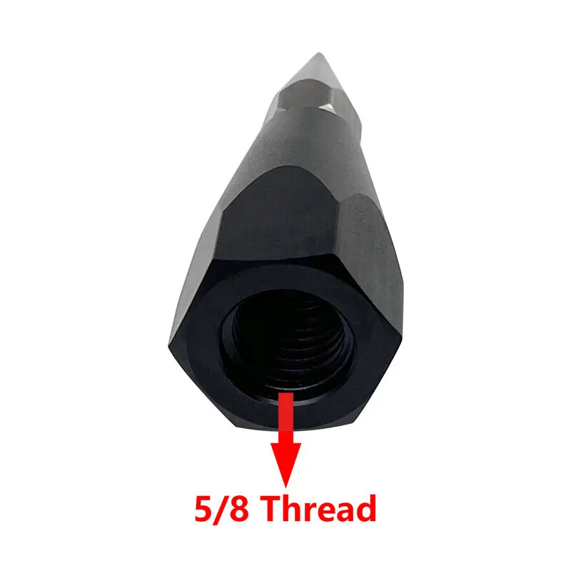 5PCS Prism Pole Point With Replaceable Tip 5/8 Internal Thread