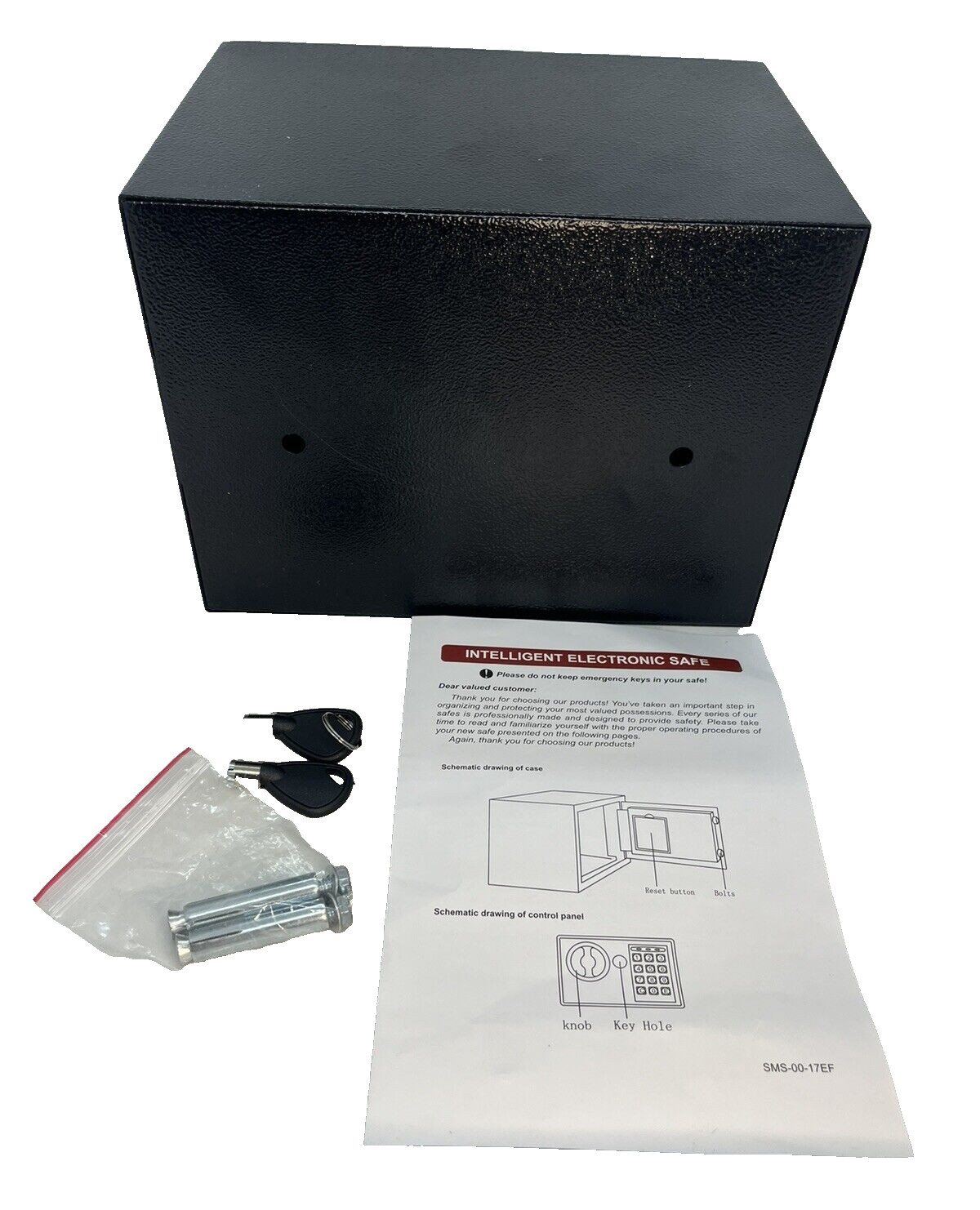 Small Safe Box Digital Intelligent Electronic Security Safe Box for Home Black
