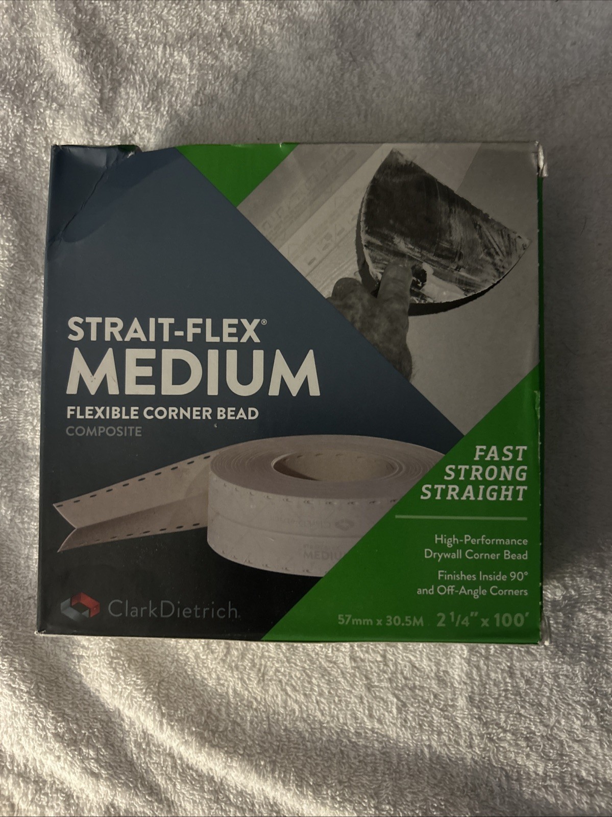 ClarkDietrich Strait-Flex Medium Flexible Corner Bead 2.25"x 100' Free US Ship