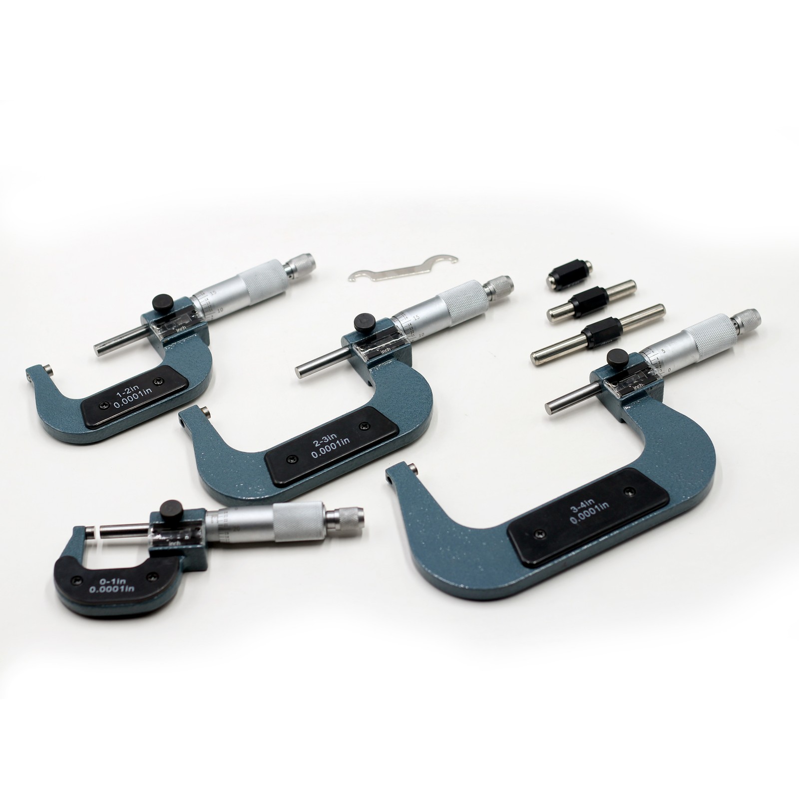 HFS(R) 0-4" Mechanical Digit Outside Micrometer Set 4 PCS