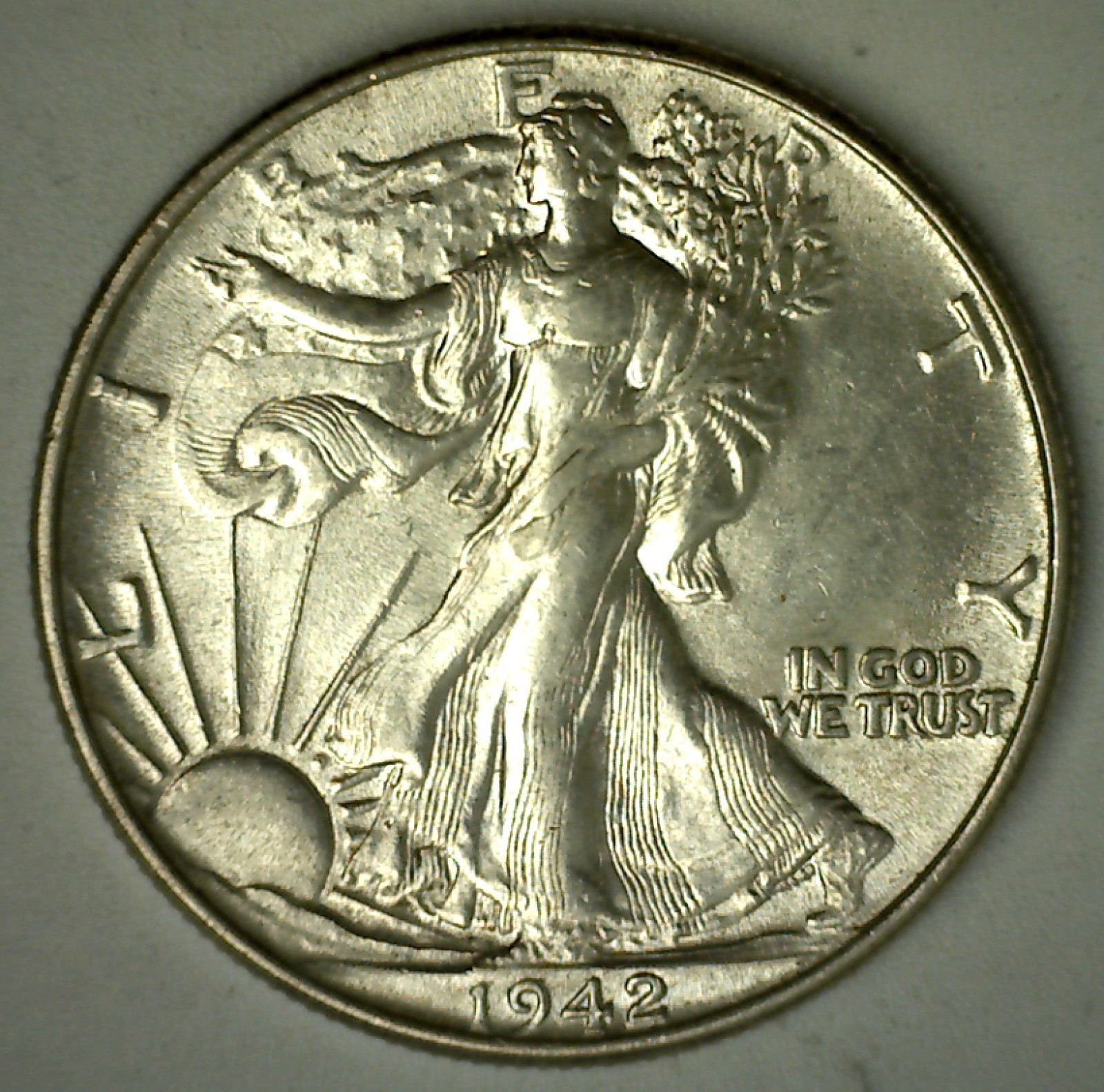 1943 Walking Liberty Silver BU Half Dollar 50c US Type Coin Uncirculated