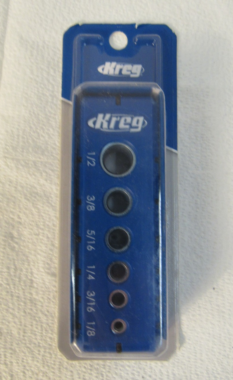 Kreg Portable Drilling Guide - 6 Hardened Drill Guides for Carpentry - Blue