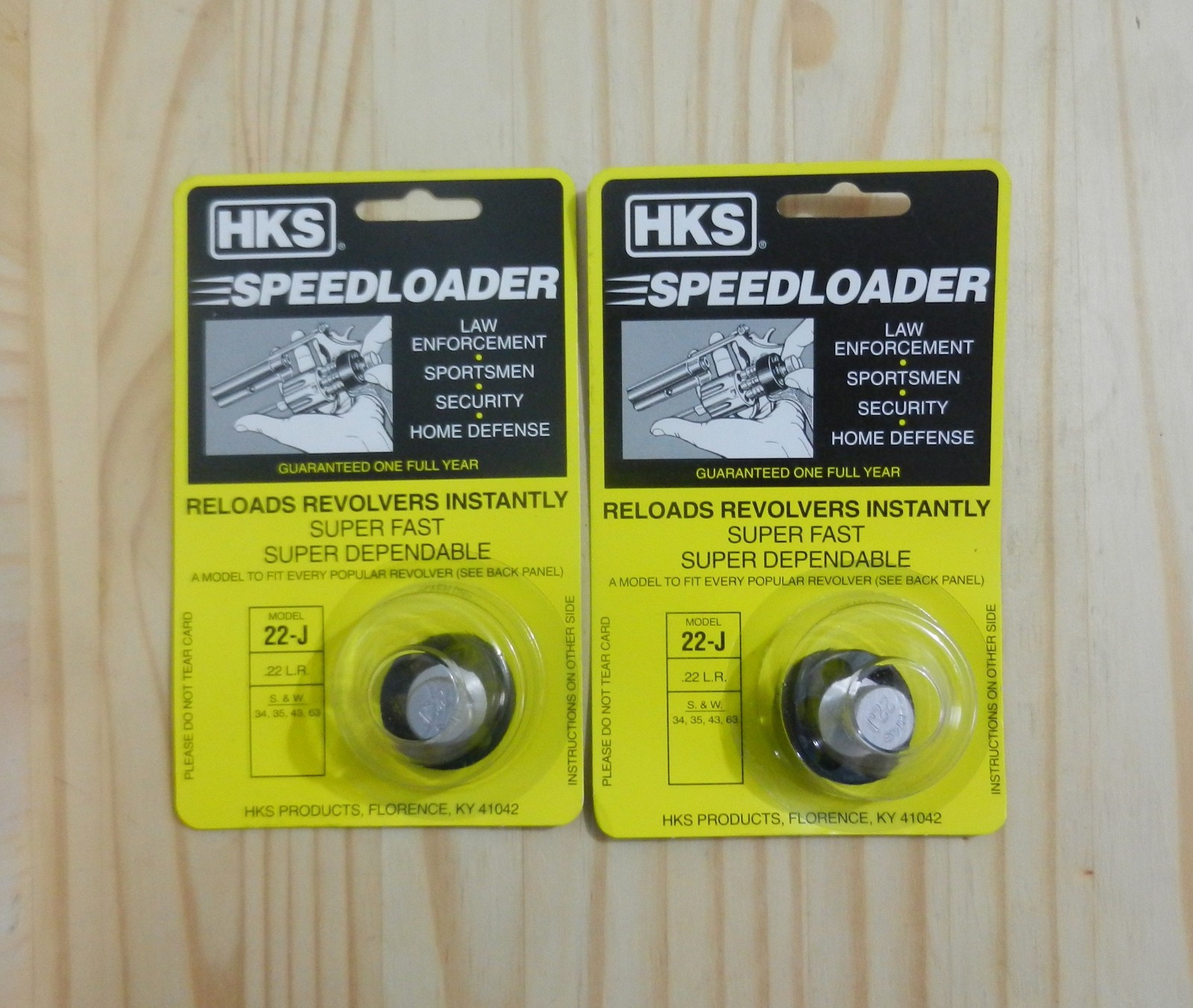HKS Speedloader;  22J;  6-Shot 22LR;  S&W 34 35 43 63;  2 Pk;  Fast & Dependable