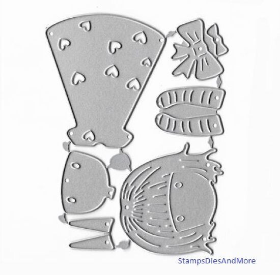 LITTLE GIRL PAPER DOLL Metal Cutting Die Holiday Card Making Scrapbook Pages