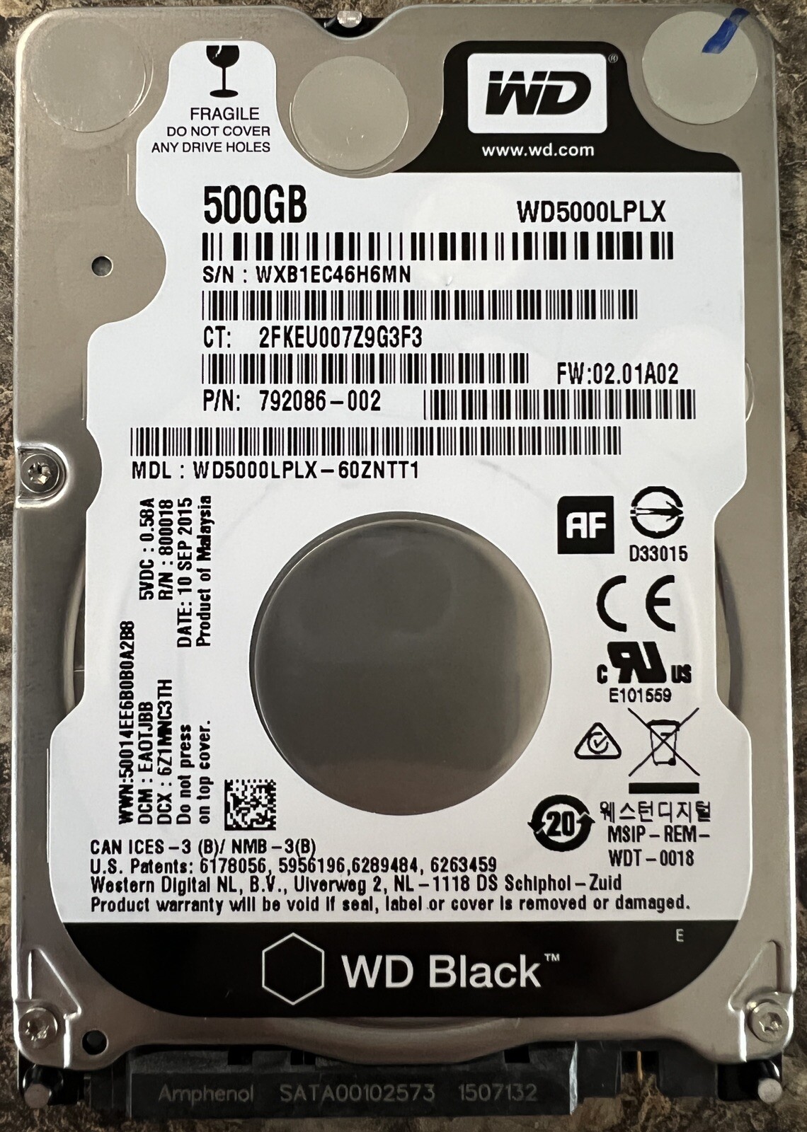 Microsoft Xbox One X 500gb WD Black Replacement Internal Hard Drive Fast 7200rpm