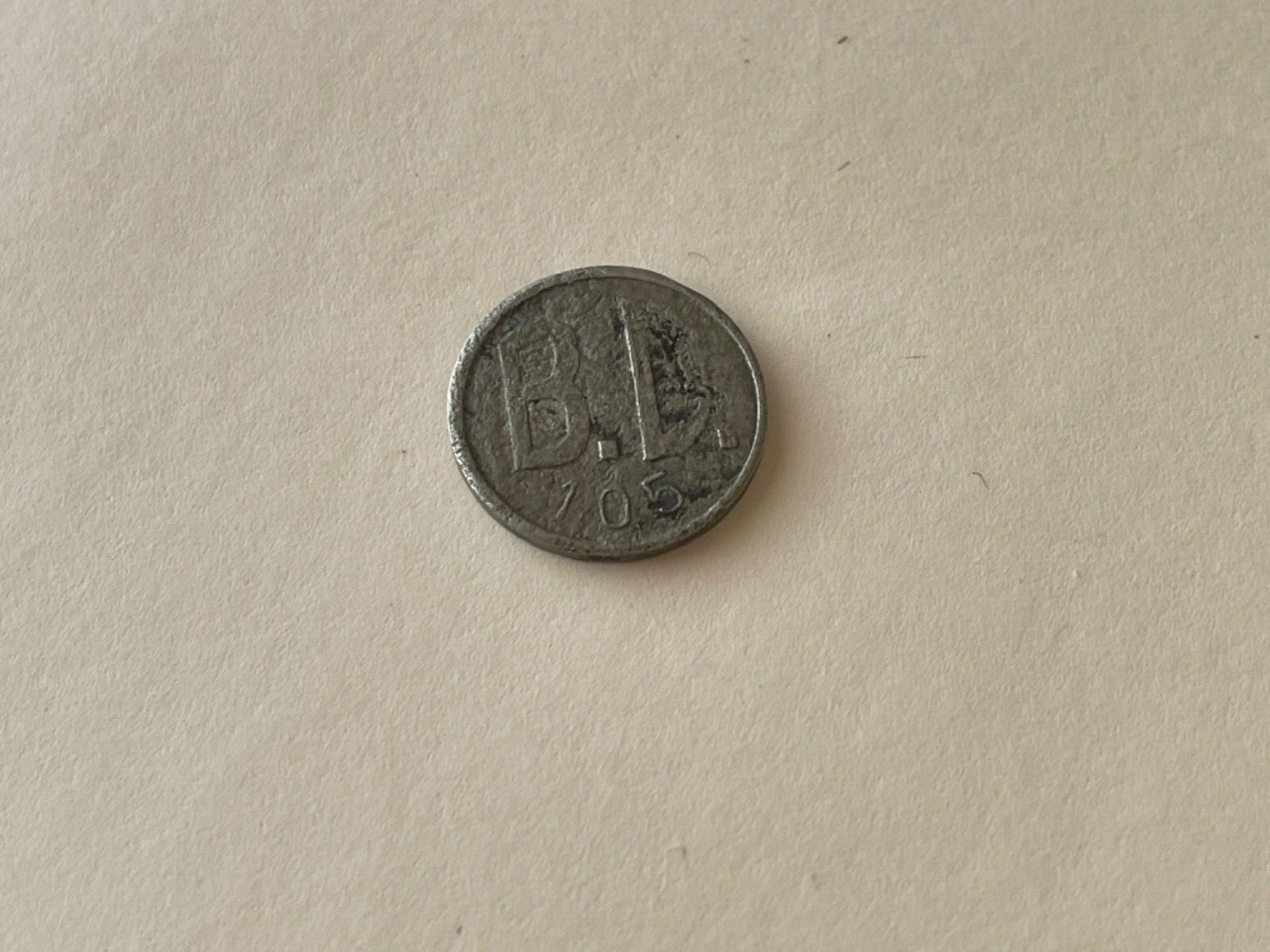 Old "B.D. 105" Token