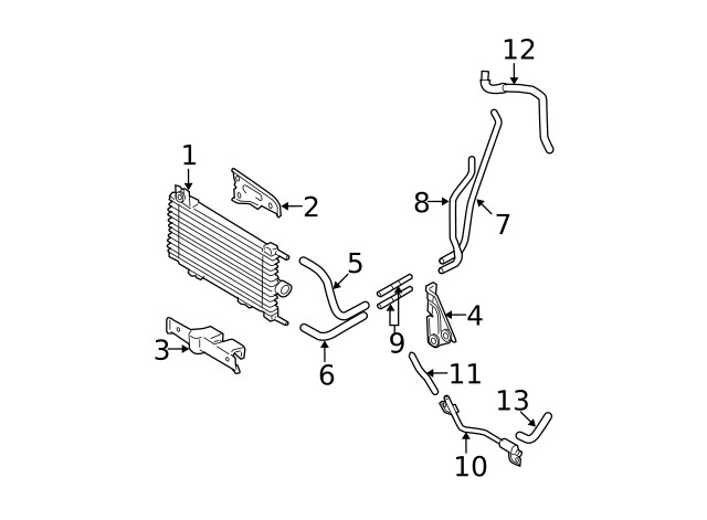 Genuine Nissan Automatic Transmission Oil Cooler Bracket 21613-JM000