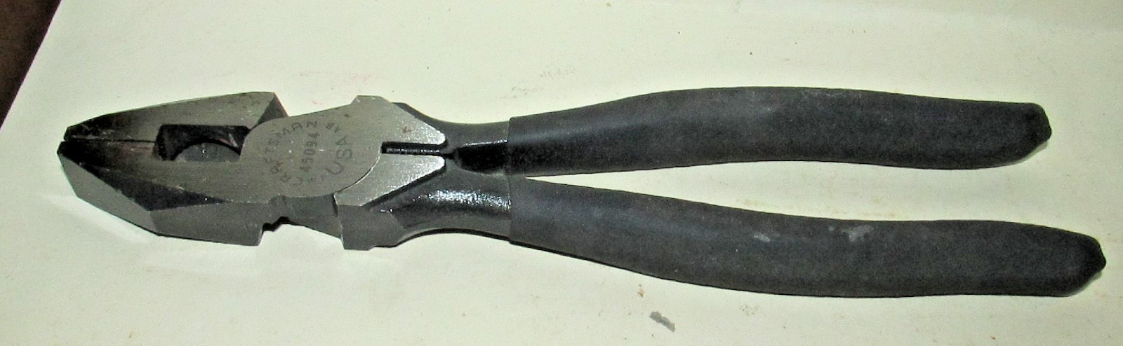 VINTAGE Craftsman USA 8” Lineman Linesman Pliers 45094 Comfort Grip WF AB Date