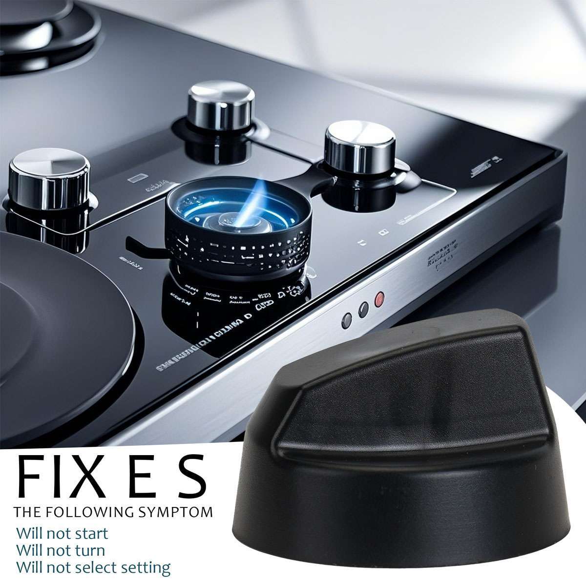 4Pack Stove Top Control Knobs Set Cooktop Top Burner Control Knob Replacement