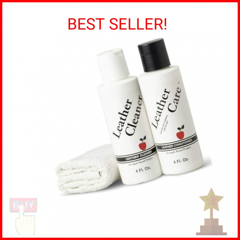 Apple Brand Leather Cleaner & Conditioner Kit - for Use On Leather Purses, Handb