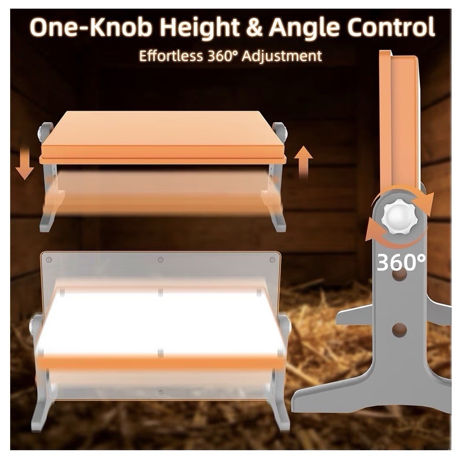 Chick Brooder Heater Plate 12x8 Inches. Adjustable Height And Temperature 🐣 New