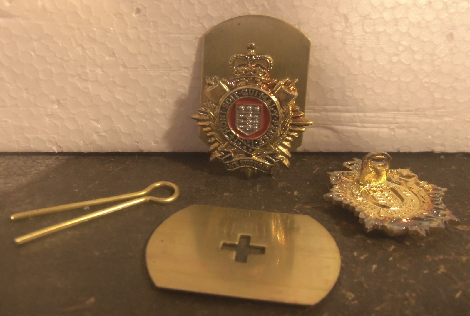 Pair of British Royal Logistic Corps Collar Badges