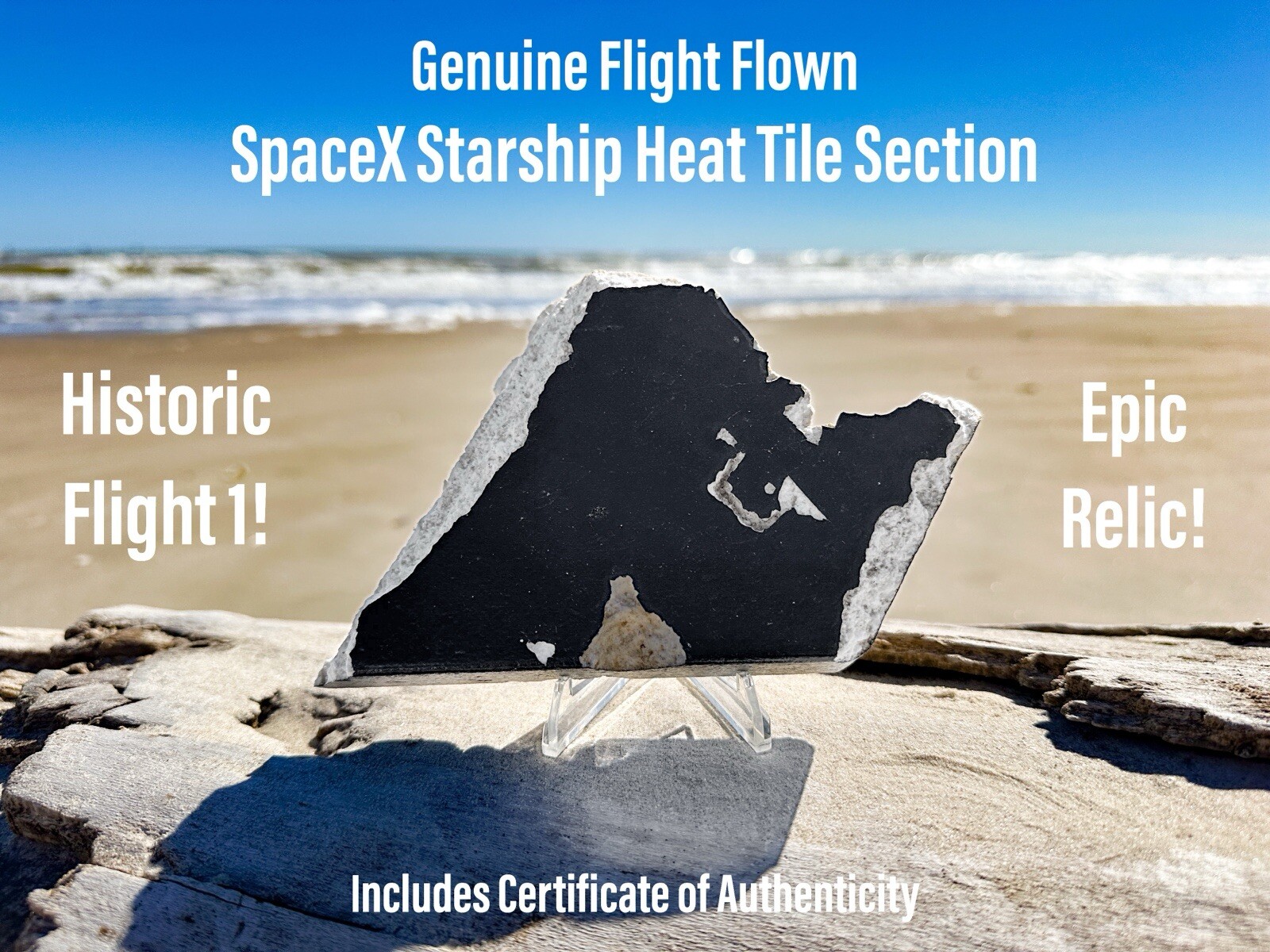Space X Starship SN24 Heat Shield Tile Flight 1 Surface Section w ‘X’ IFT-1 Set