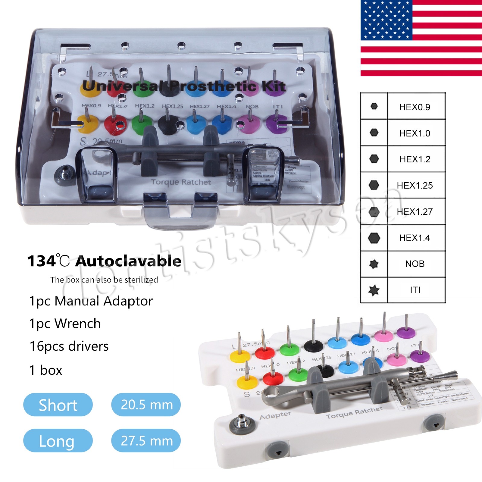 Implant Universal Driver Screwdriver Torque Wrench Ratchet Prosthetic Dentales