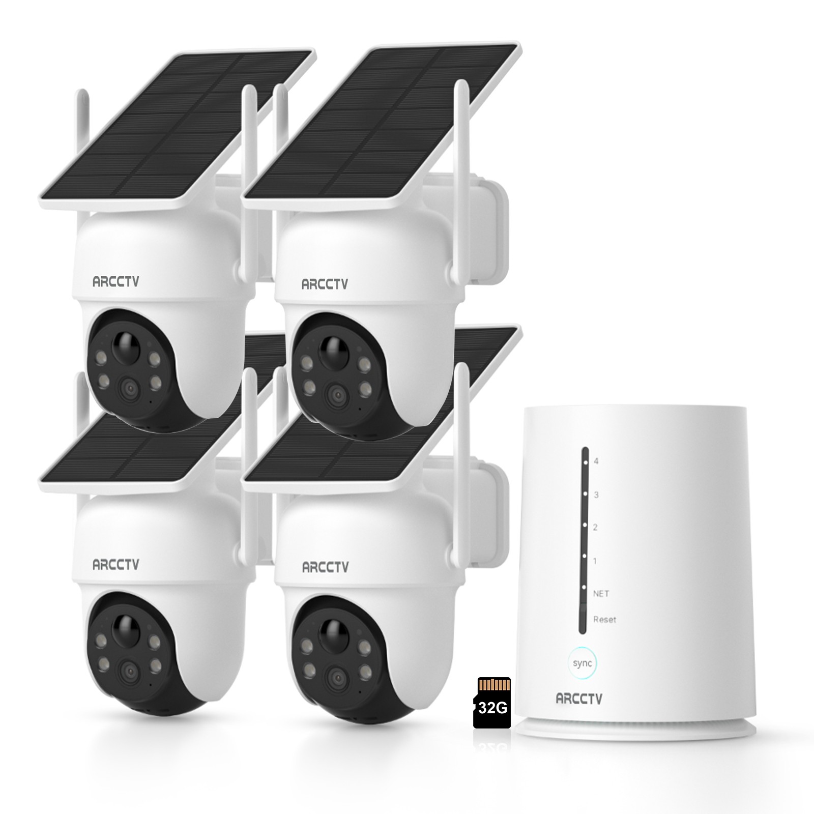 ARCCTV Solar Battery Powered Wireless Security Camera System WiFi PTZ Outdoor IR