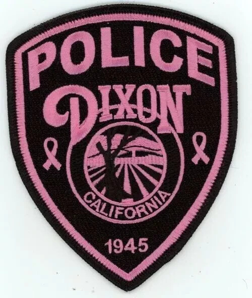 CALIFORNIA CA DIXON POLICE PINK BREAST CANCER NICE SHOULDER PATCH SHERIFF