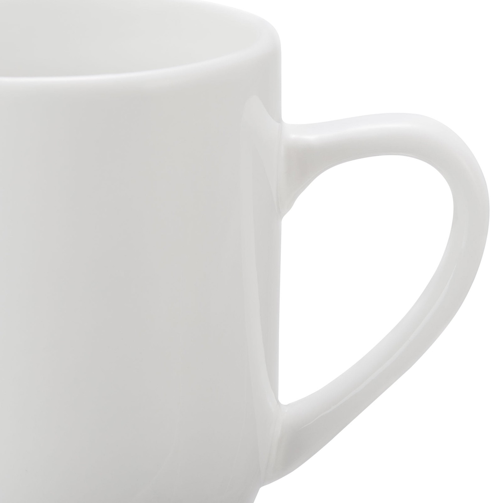(6 pack) 12 - Ounces Glazed White Stoneware Mug