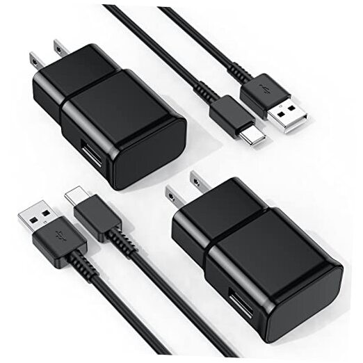 for Samsung Galaxy S10/S9/S8 2Pack Adaptive Android Phone Charger with USB