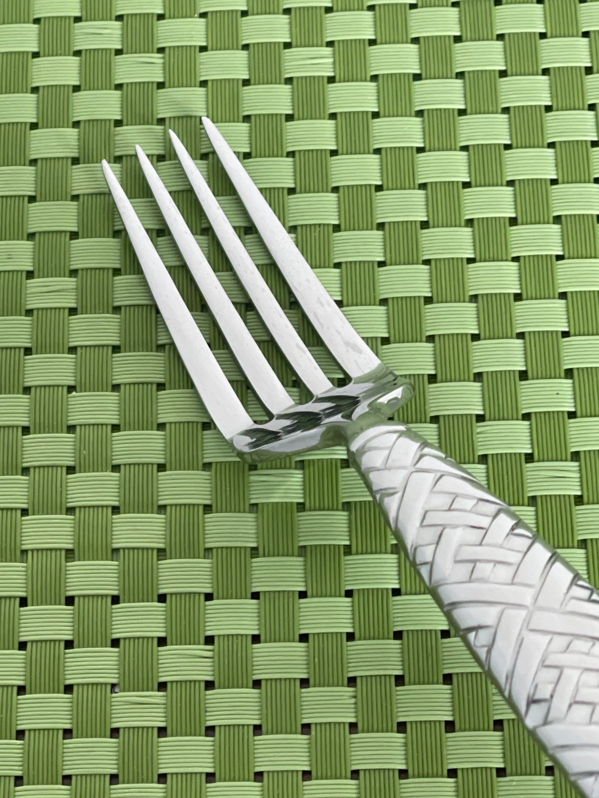 Reed & Barton ENGLISH BRAID Stainless Dinner Fork Glossy Flatware - 8 1/8"
