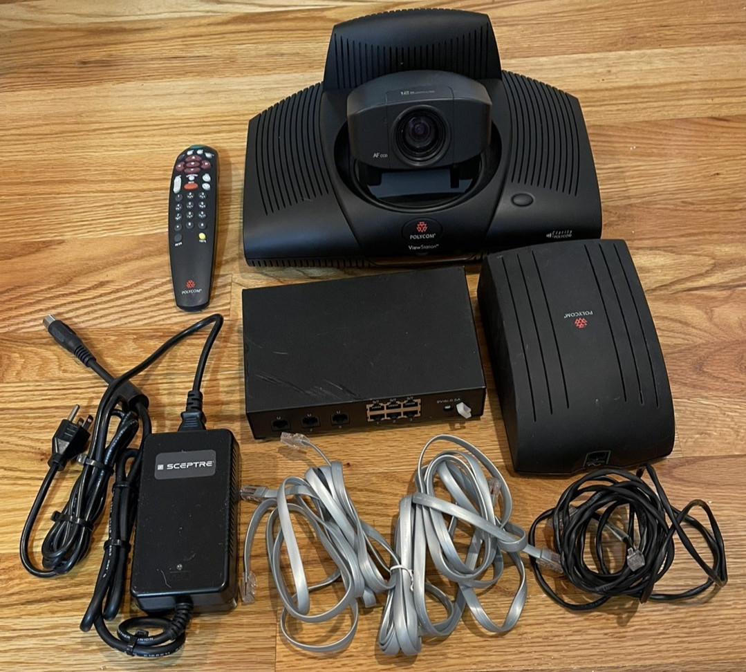 POLYCOM ViewStation PVS-1422 NTSC Camera V.35 Interface (complete w/accessories)