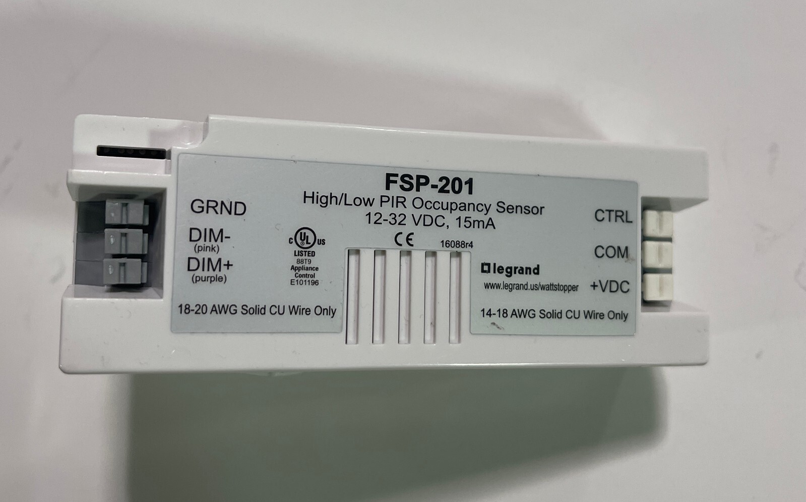 NEW 1-PC WATTSTOPPER LEGRAND FSP-201 HIGH/LOW PIR SENSOR 12-32VDC 15MA