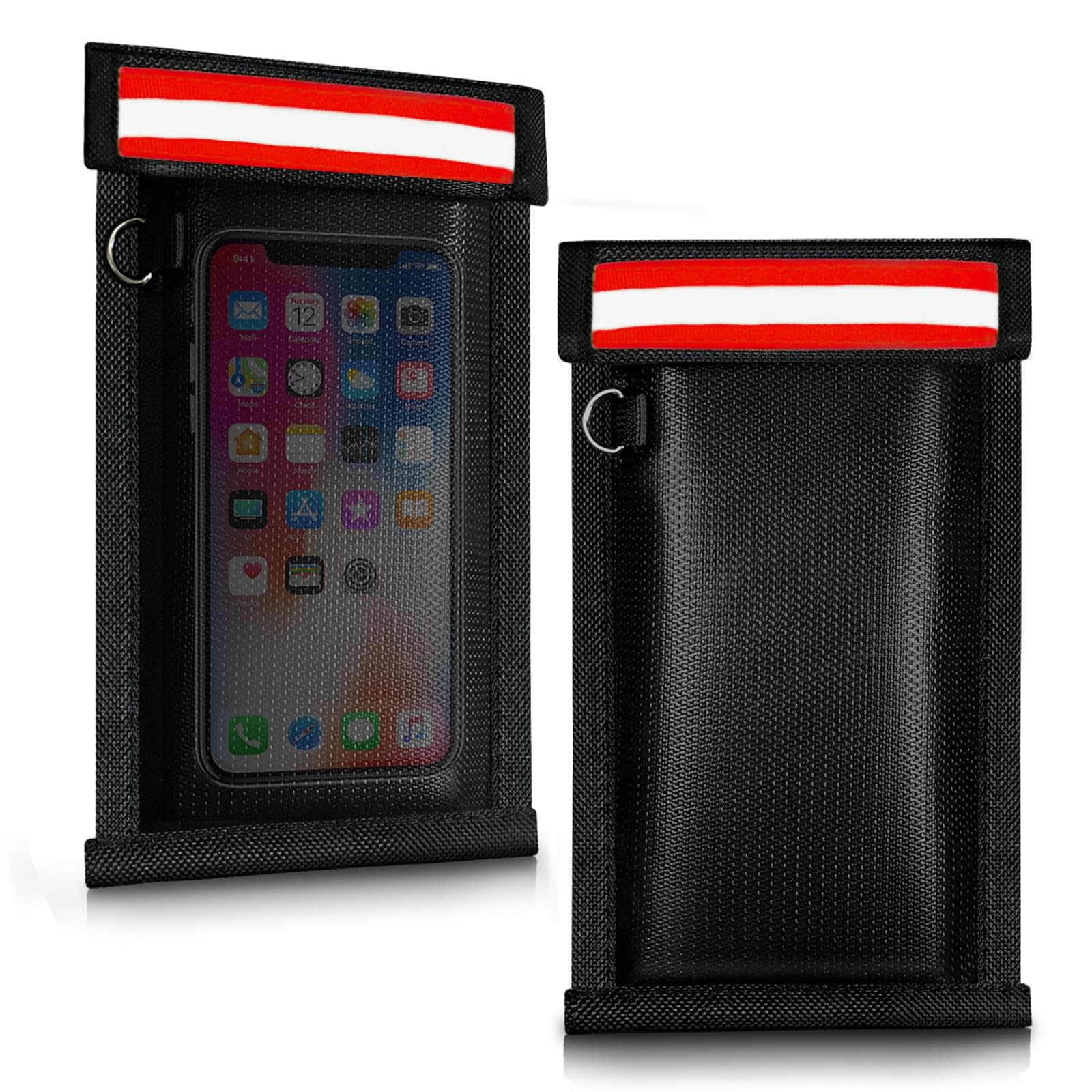 ocuvaep Faraday Bags for Phones and Car Keys (2 Pack), 4.9 x 8.4 inches, Red