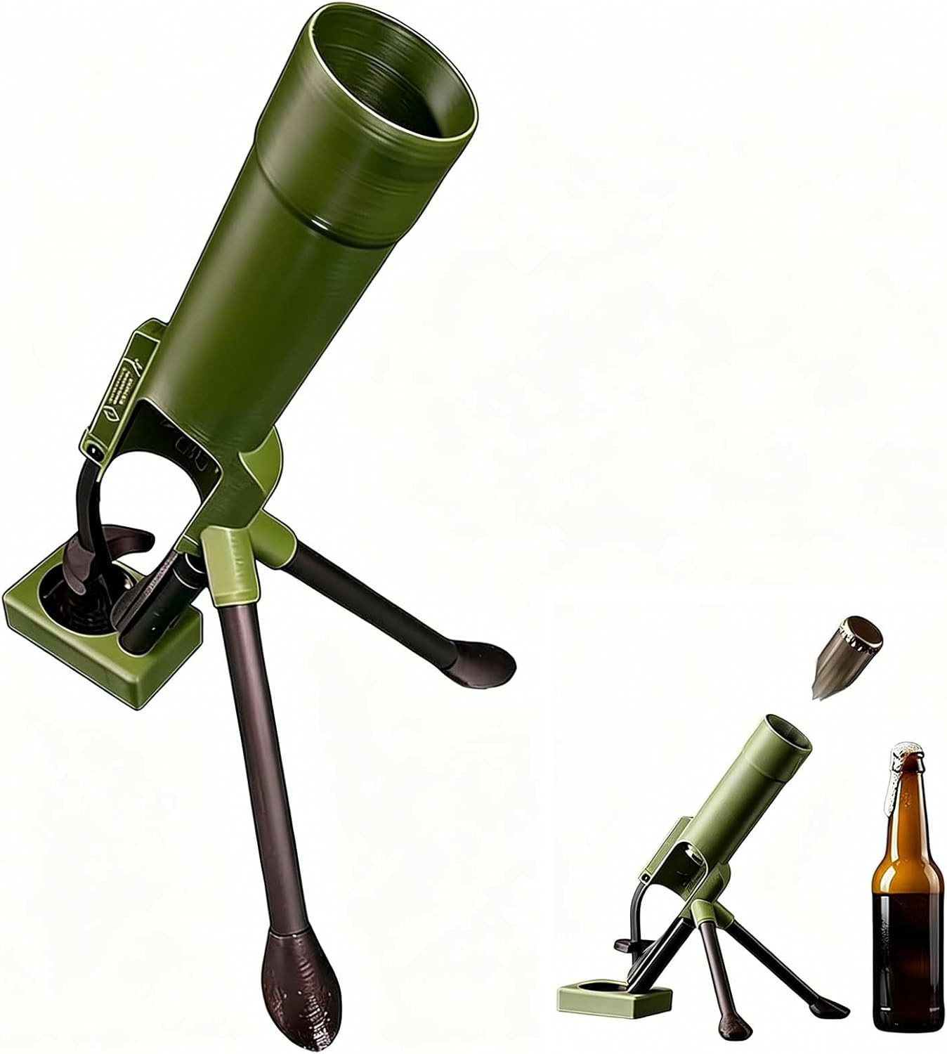 Mortar Bottle Opener Hands Free Beer 51mm Heavy Duty Cap Openers Funny Bottles